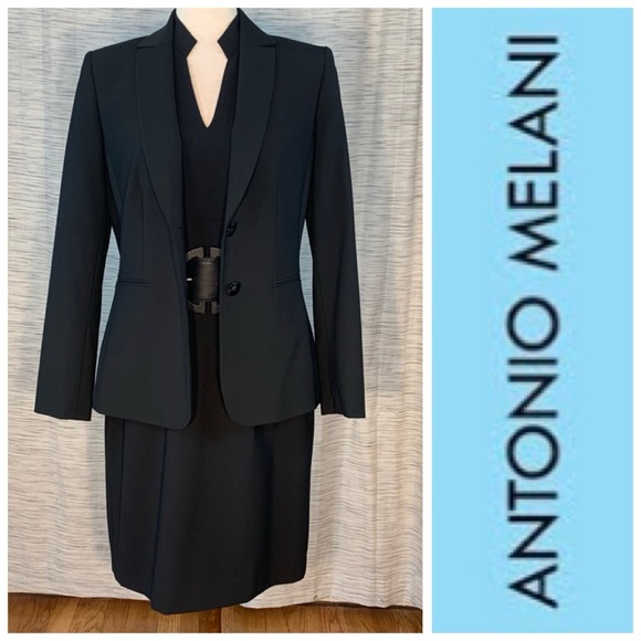 ANTONIO MELANI Dresses & Skirts - Antonio Melani Black Lightweight Suit Jacket and Sheath Dress Set.